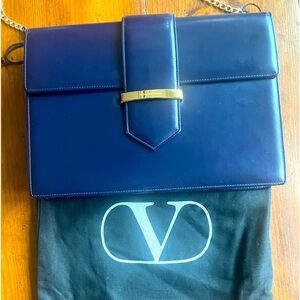 Valentino Garavani Oversized clutch Navy like New